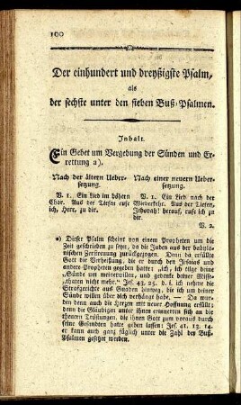 Der einhundert und dreyßigste Psalm, als der sechste unter den sieben Buß-Psalmen.