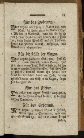 Für das Podagra