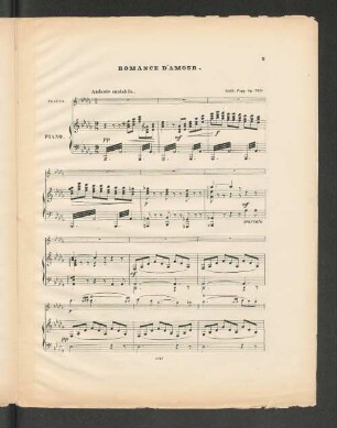 Romance d'amour. [Piano.]