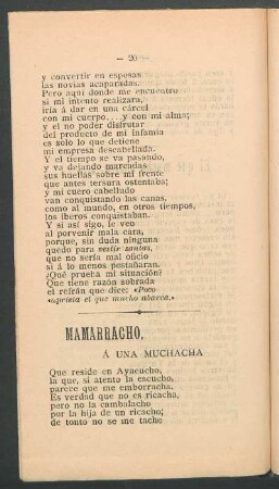 Mamarracho : Á una muchacha