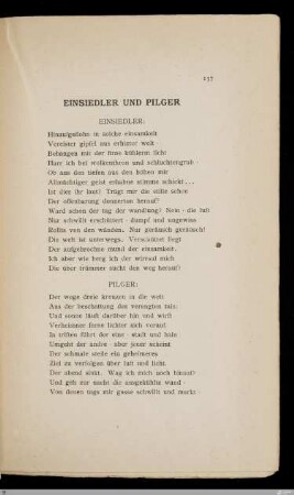 Einsiedler und Pilger / [Berthold Vallentin]