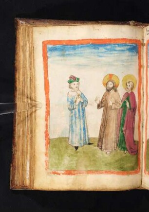Jesus spricht mit einem Gelehrten oder Priester
