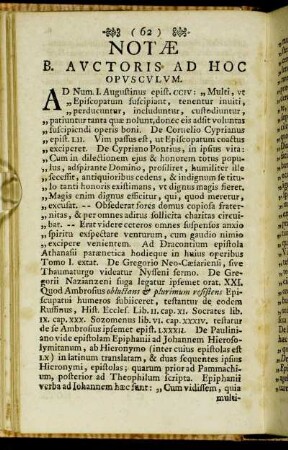 Notæ B. Autoris ad hoc opusculum.