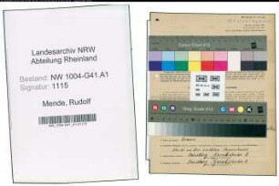 Entnazifizierung Rudolf Mende , geb. 12.08.1893 (Polizeibeamter)