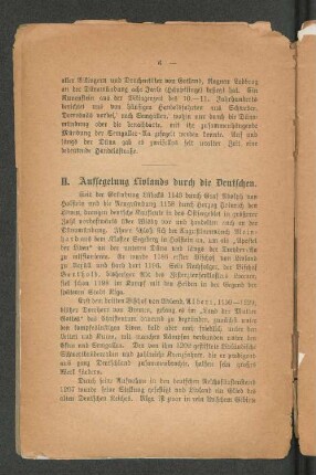 II. Aufsegelung Livlands durch die Deutschen.