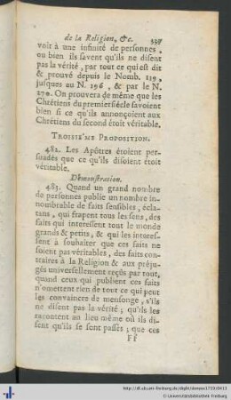 Troisie’me Proposition.