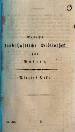 Neueste landschaftliche Bibliothek für Baiern. 1, 1. 1800/02, 4