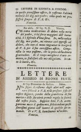 Lettere in Augurio di Buone Feste. / Lettres Pour Souhaiter les Bonnes Fêtes. - Lettere di Ringratiamento. / Lettres de Remerciment.