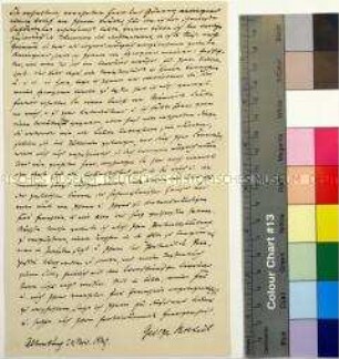 Eigenhändiger Brief von George Hesekiel an Eberhard Hofmeister