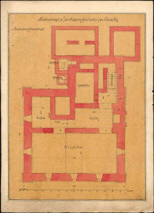 Sparkassengebäude Staufen; Fundamentgrundriss