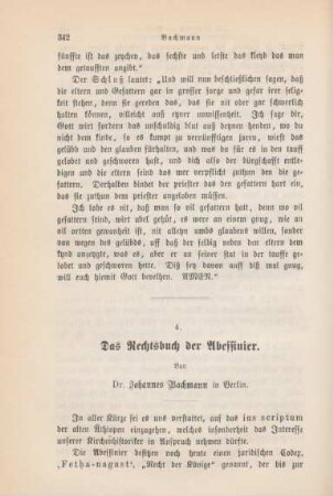 342-346 Das Rechtsbuch der Abessiner