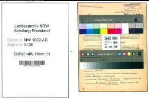 Entnazifizierung Heinrich Gottschalk, geb. 04.06.1896 (Verw.Angest.)