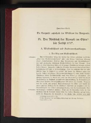 A. Waffenstillstand und Friedensverhandlungen.
