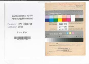 Entnazifizierung Karl Lotz, geb. 28.01.1901 (Telegrafenarbeiter)