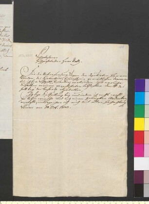 Brief von Goethe, Johann Wolfgang von an Dörr, Johann Wilhelm Heinrich
