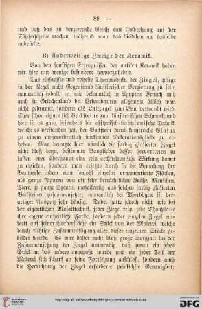 B. Anderweitige Zweige der Keramik