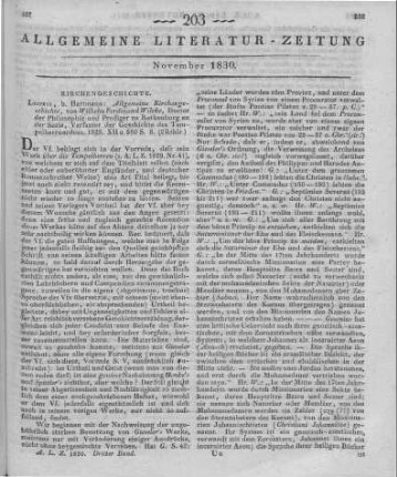 Wilcke, W. F.: Allgemeine Kirchengeschichte. Leipzig: Hartmann 1828