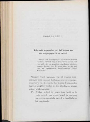 Hoofdstuk I. Historische argumenten voor het bestaan van een overgangspunt bij de zwavel.