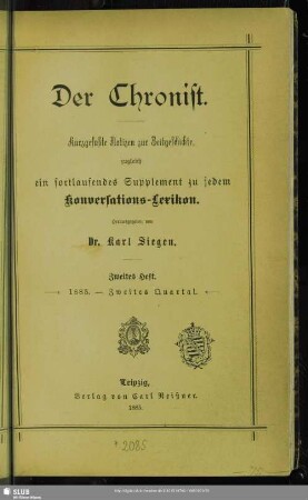 Zweites Heft. Zweites Quartal