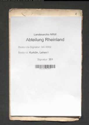 Verzeichnis der Lehnseinnahmen der Hofkanzlei