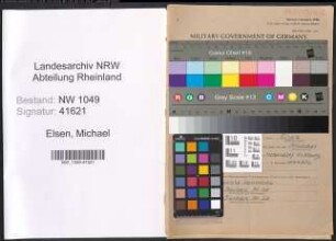 Entnazifizierung Michael Elsen , geb. 25.01.1921 (Verwaltungsangestellter)