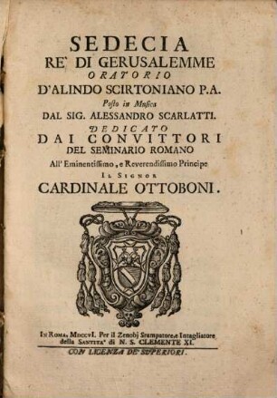 Sedecia re' di Gerusalemme