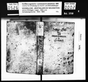 Lager- und Gültbuch über Langenbeutingen und Baumerlenbach.