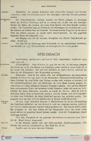 ⟦Spechbach⟧