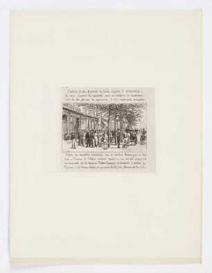 L’Endroit le plus fréquenté de Paris..., Blatt 14 der Folge "Notes et dessins d’un japonais sur Paris pendant l’Exposition de 1878"