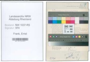 Entnazifizierung Ernst Frank , geb. (Lehrer)