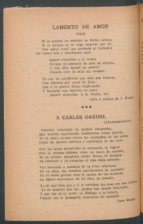 Lamento de amor : Vals