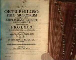De ortu philosophiae Graecorum