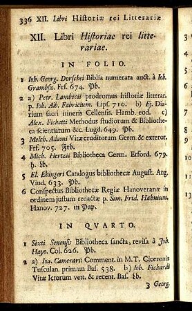 XII. Libri Historiae rei litterariae.