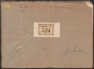 Symphonies, WolC 67, G-Dur - BSB Mus.ms. 1887 : [cover title 1:] Symphonia a 10 Strom[enti]: // Violino Primo // Violino Secundo // un Flauto // Due Oboe obligati // Due Corni in G: // Due Viola // Violoncello // e // Controbasso [!] // [music incipit] // Del Sig: Cristiano Cannabich // [cover title 2:] Symphonia a 10 Strom[enti]: // Violino Primo // Violino Secundo // un Flauto // Due Oboe // Due Corni G: // Due Viole // Violoncello // e // Contro [!] Basso // [music incipit] // Di christiano Cannabichmp // N r o [crossed out:] 67 [with red:] 64