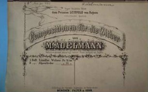 Compositionen für die Zither, 2. Alpenlieder