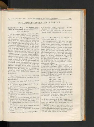 Zusammenfassender Bericht