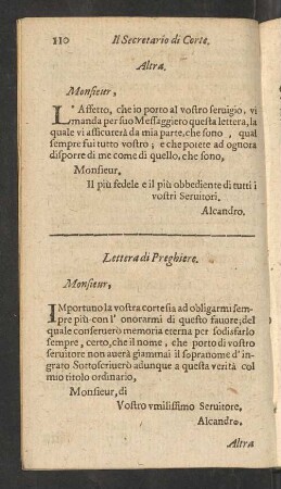 Lettera di Preghiere.