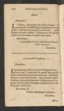 Lettera di Preghiere.