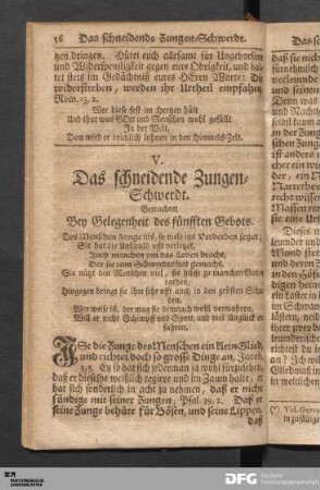 V. Das schneidende Zungen-Schwerdt.