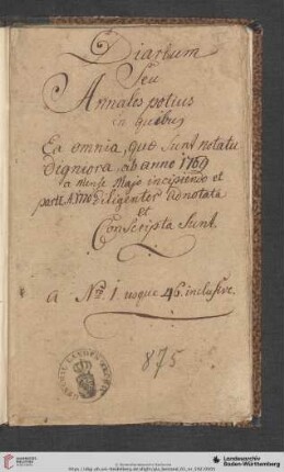 Titelblatt 1769