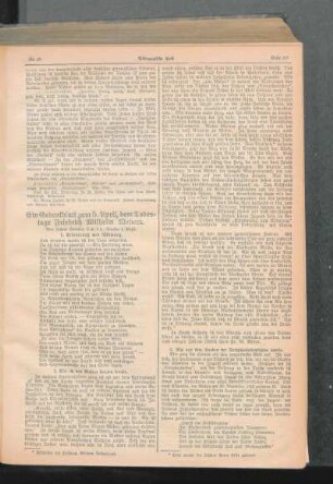 ¬Ein¬ Gedenkblatt zum 5. April, dem Todestage Friedrich Wilhelm Webers