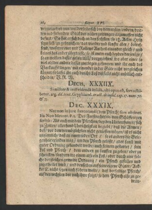 Decis. XXXIIX.