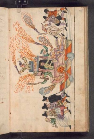 Hölle: Turm, von Menschen gezogen, 1418