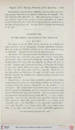Chapter XII. On the Riming Structure of the Speculum