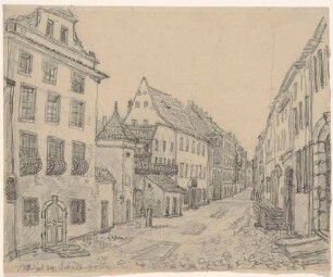 Blick in die Schössergasse am Neumarkt in Dresden