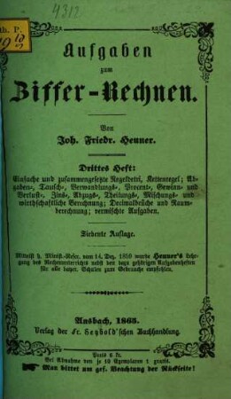 Aufgaben zum Ziffer-Rechnen, 3