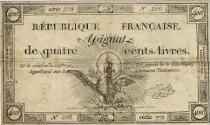 Frankreich: 400 Livres 1792