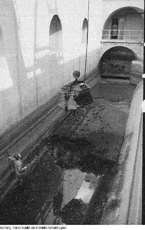 Dresden, Kaditz. Kläranlage Kaditz, Mai 1956