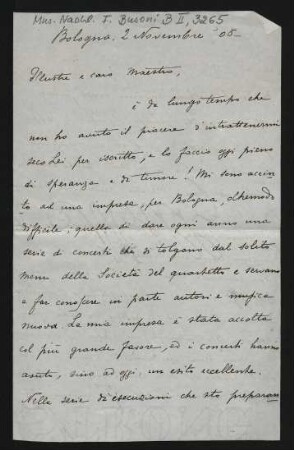 Brief an Ferruccio Busoni : 02.11.1905