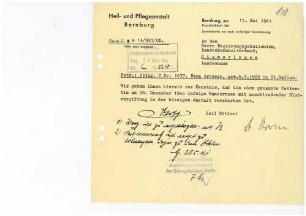 Pfleglinge - Transport- und Verpflegungskosten, Todesbenachrichtigungen - Qu. 118-141